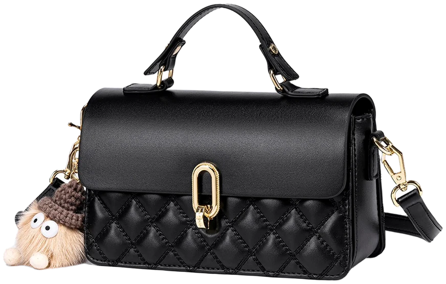 Quilted Box Bag, Three-quarter view